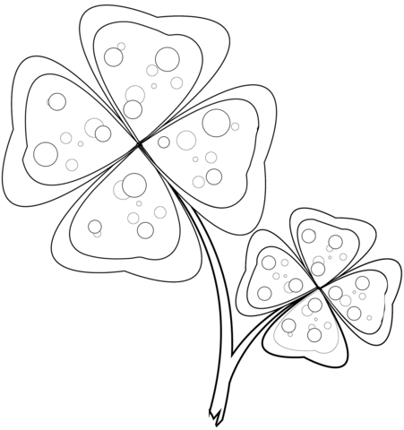 Clover Leaf Coloring Page